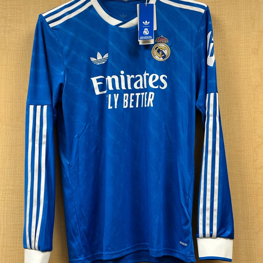 NWT Adidas Trefoil Blue Real Madrid 3rd Alternate Jersey 25/26 Kit JW4054 Sz M